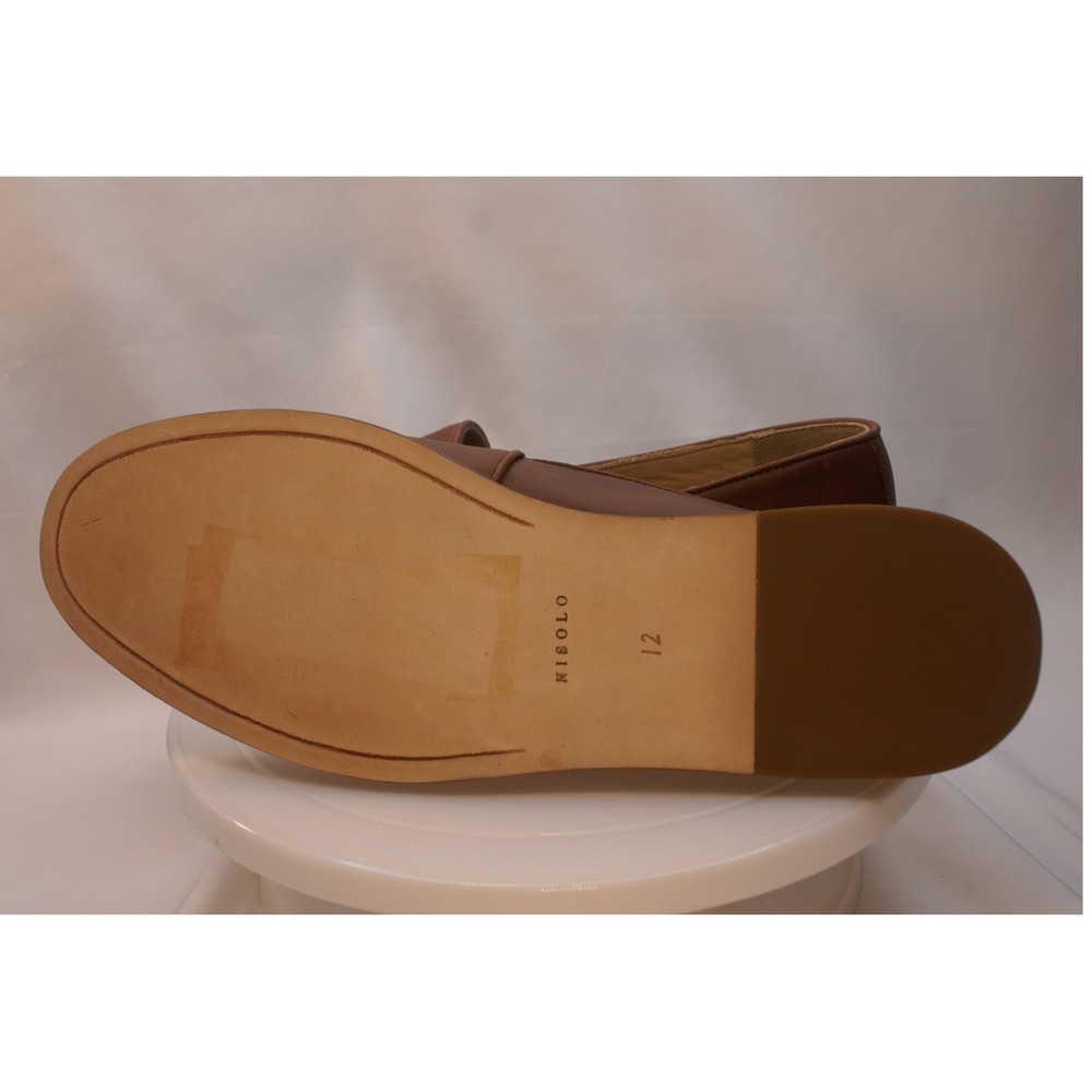 Nisolo Alejandro Slip On Loafers Mens 12 Brandy Brown Leather Made in Mexico - Picture 11 of 12